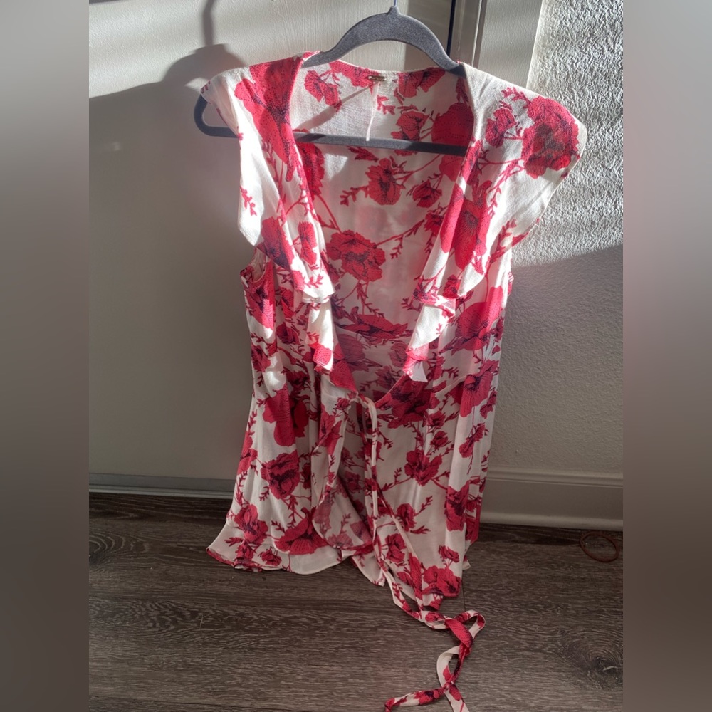 Free people tie wrap floral dress